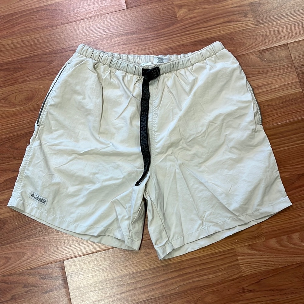 Columbia Nylon Khaki/Tan Shorts Mens Medium